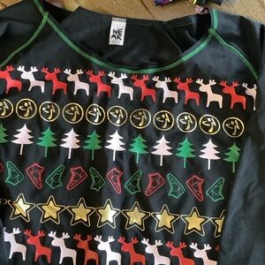 Zumba Fitness Festive Crop Top - Black, Red, Green, Gold